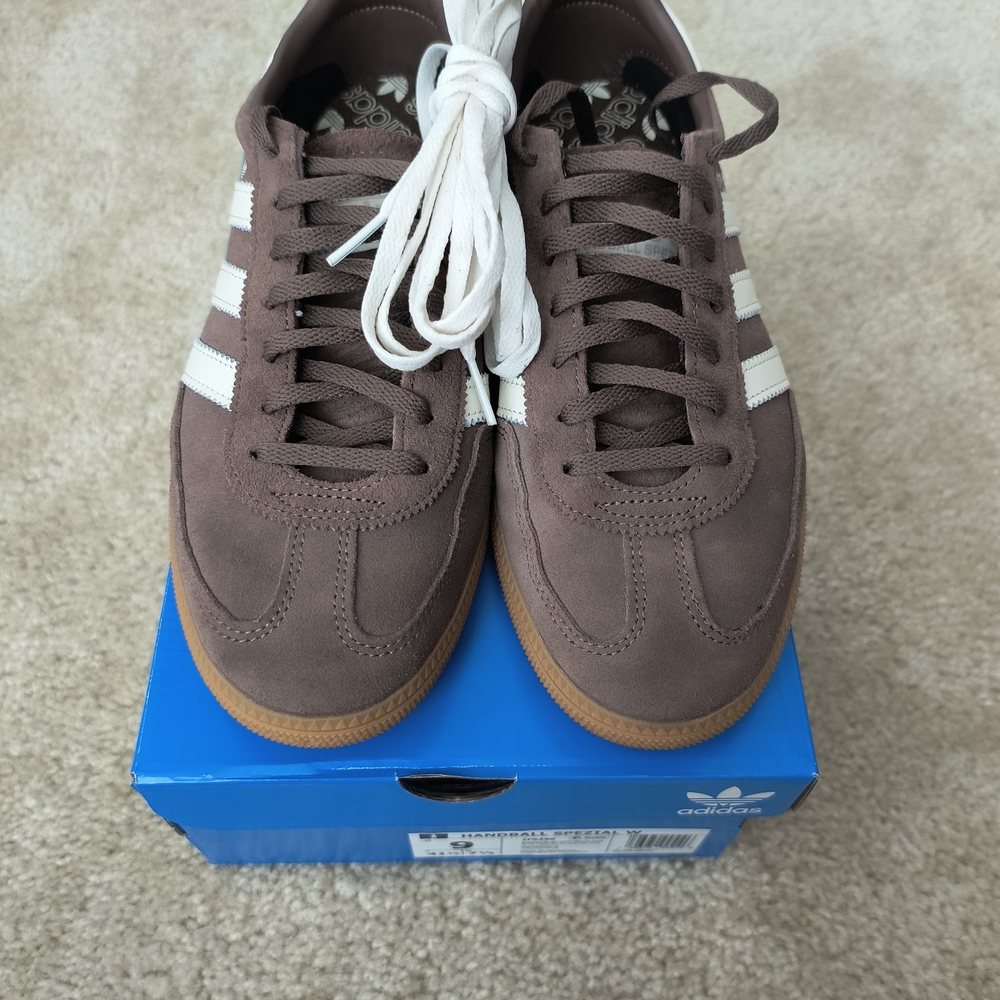 Adidas Women's Brown and White Sneakers